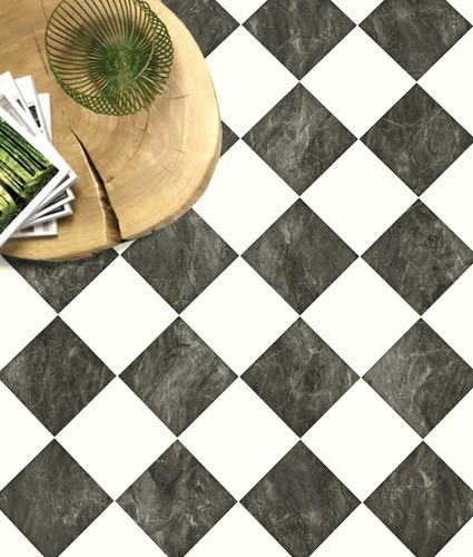 Black and white sheet vinyl - white,