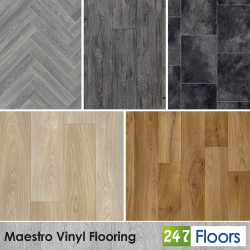 Plank tile effect vinyl - &,