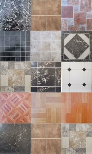 Vinyl floor tiles - , self