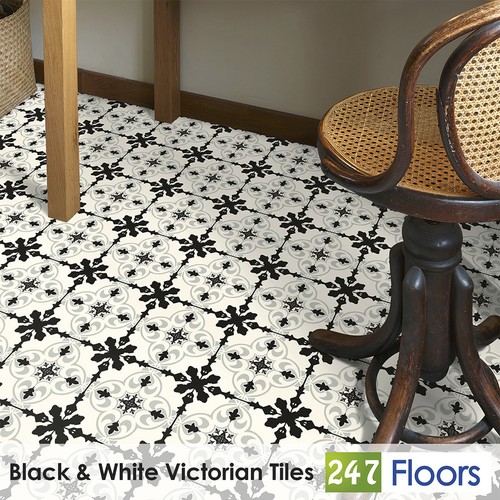 Black white victorian - &, tile